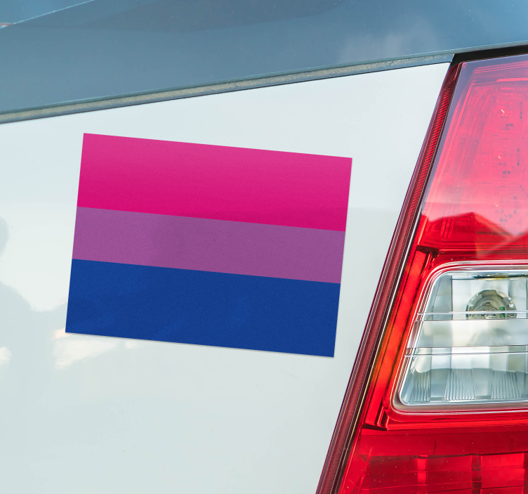 Bisexuální vlajka samolepka na auto - TenStickers