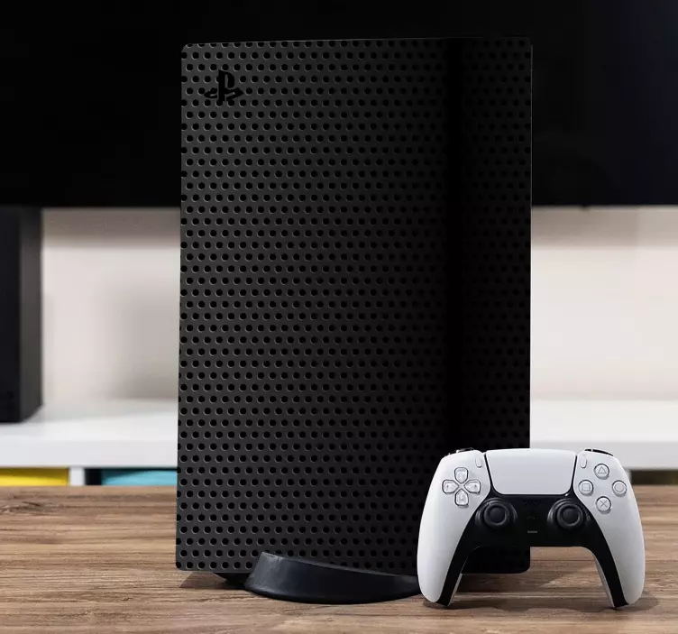 štítek ps5 s černou karbonovou kůží - TenStickers