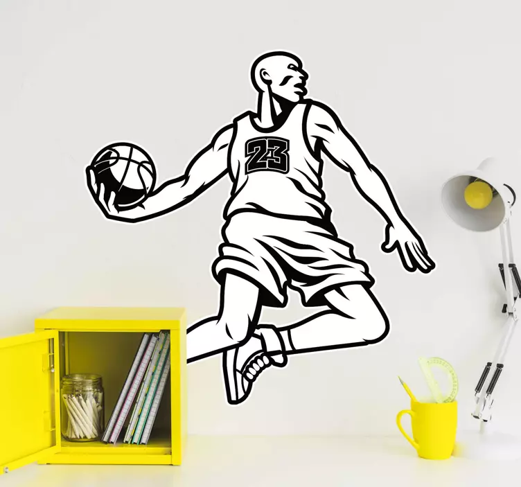 Bodovací basketbalová samolepka na zeď - TenStickers