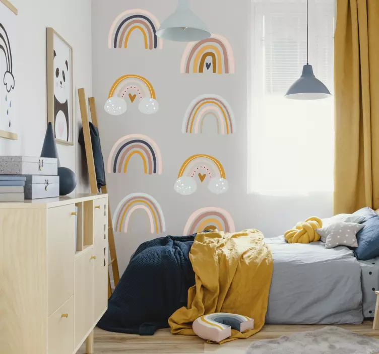 Boho duhy Nálepka do dětského pokoje - TenStickers