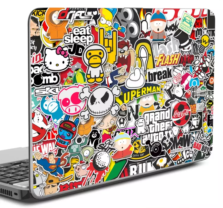 Samolepka na notebook s bombou - TenStickers