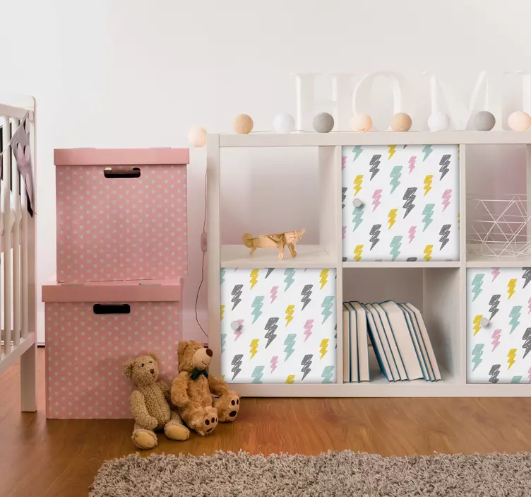 Bouře vzory nábytku nálepka - TenStickers