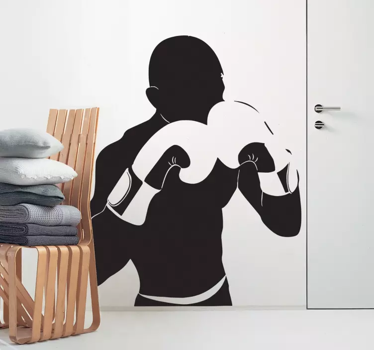 Boxer silueta wall sticker - TenStickers
