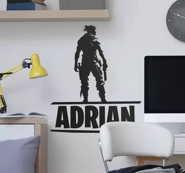 Božský bojovník s názvem nálepka videohry - TenStickers