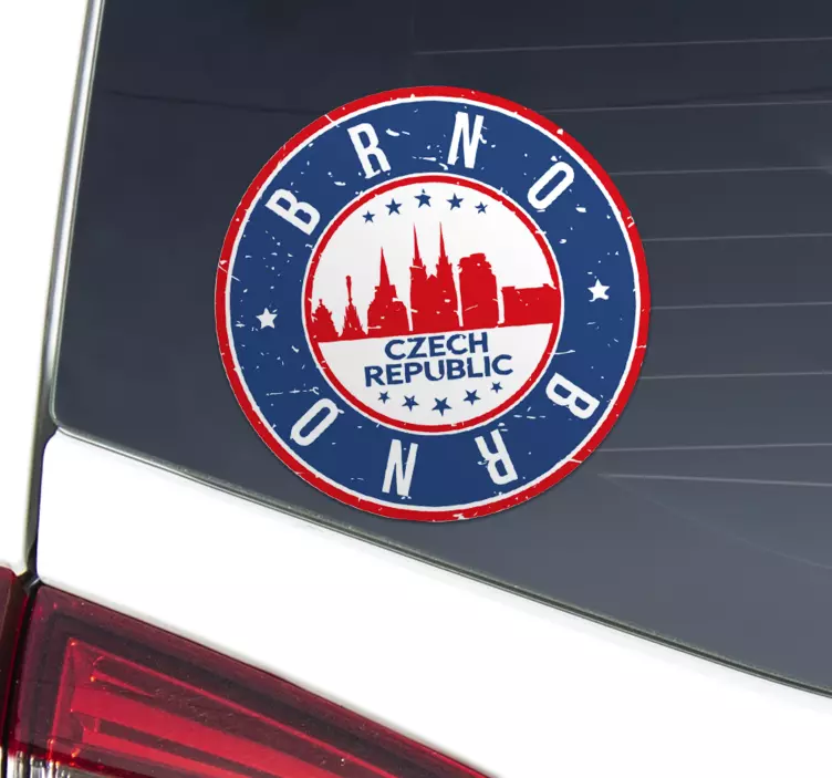 Brno razítko auto vinylová nálepka - TenStickers