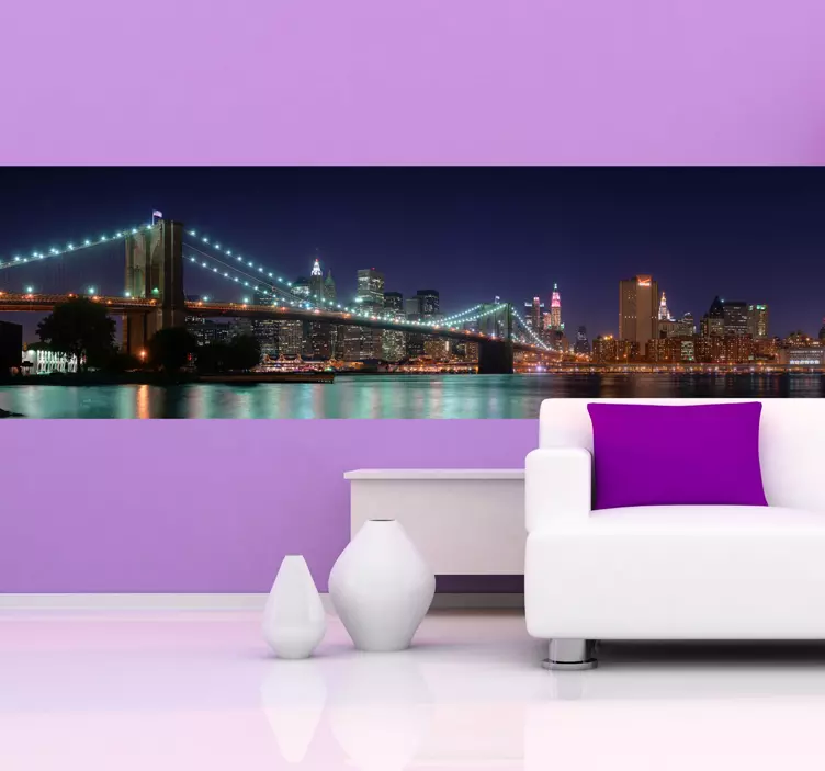 Brooklynský most v noci samolepka - TenStickers