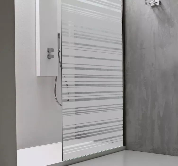 čárový kód leptaný skleněný obtisk - TenStickers