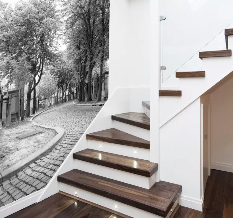 černá a bílá nástěnná malba - TenStickers