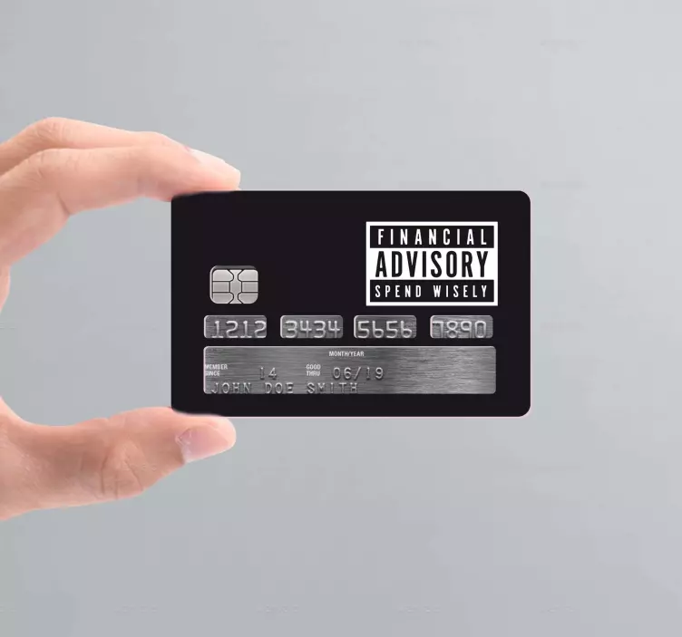 černá kreditní karta, varování kreditní karty - TenStickers
