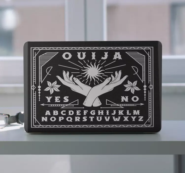 černé a bílé ouija desky skiny notebooku - TenStickers
