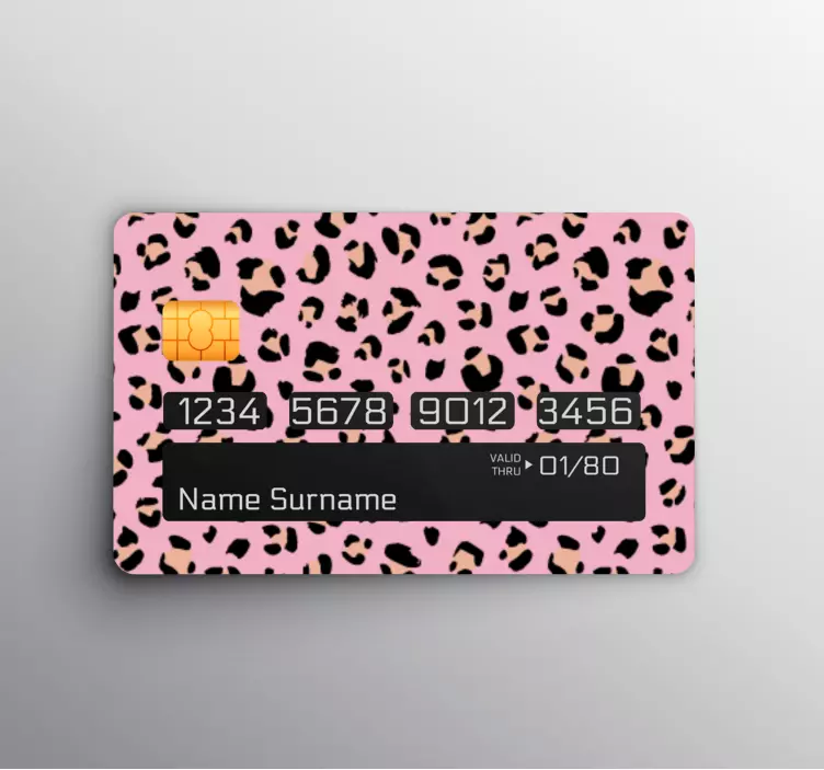 Samolepka akvarel leopardí vzor kreditní karty - TenStickers