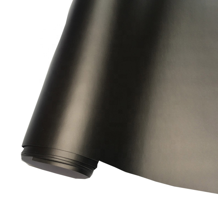 černý obyčejný listový vinyl - TenStickers