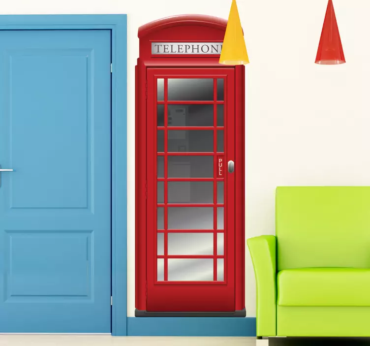 červená telefonní karta londýnská nálepka - TenStickers