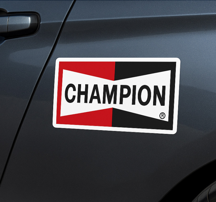 červeno-černý šampion samolepka na auto - TenStickers