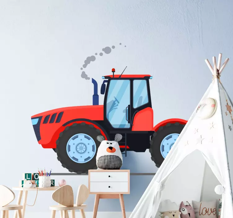 červená nová samolepka na hračky - TenStickers