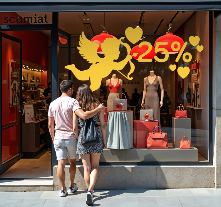 Cherubínská sleva samolepka svatého Valentýna - TenStickers