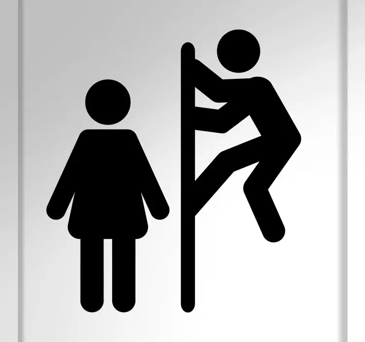 Nálepka chlap pokukování dívka - TenStickers