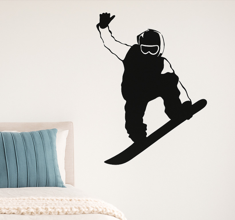 Chytání snowboardisty za ocas samolepka extrémního sportu - TenStickers