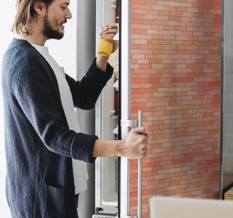 Cihla textury lednička obtisk - TenStickers