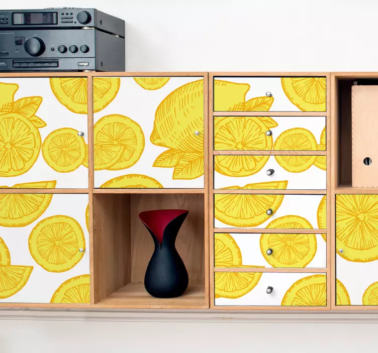 Citron plátek vzor Zvířecí nálepka - TenStickers