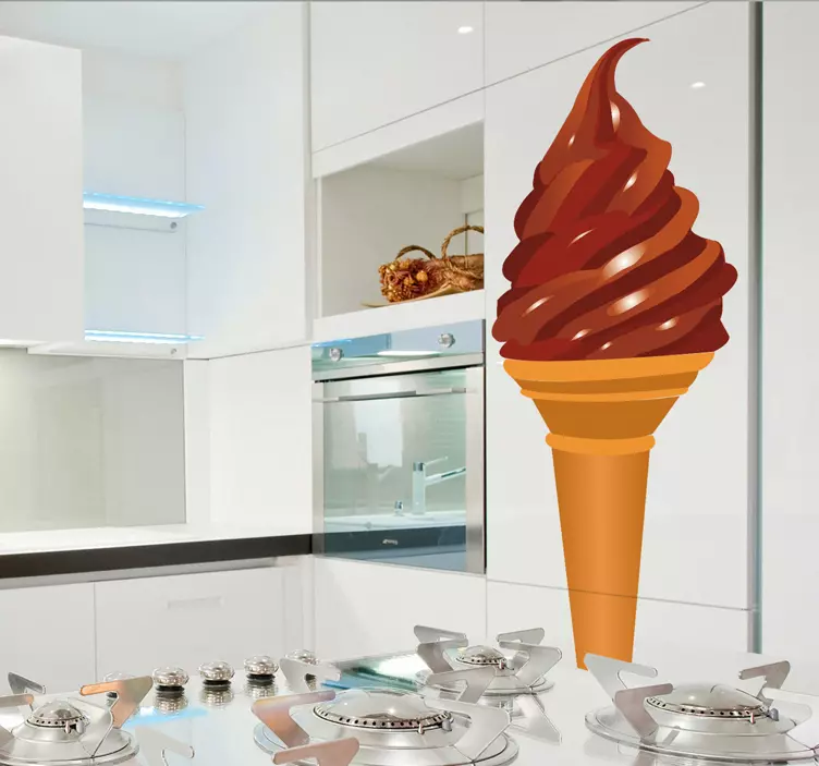 čokoláda zmrzlina kužel obtisk - TenStickers