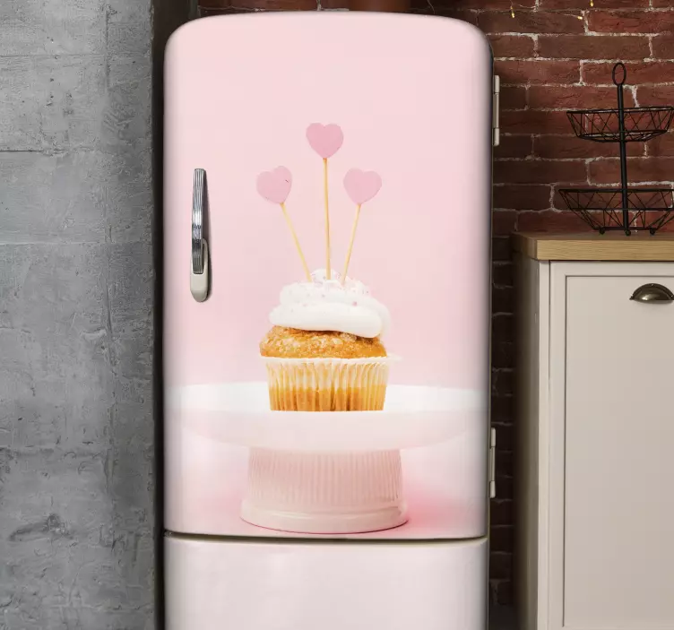Cupcake potěšení Nálepka lednice - TenStickers