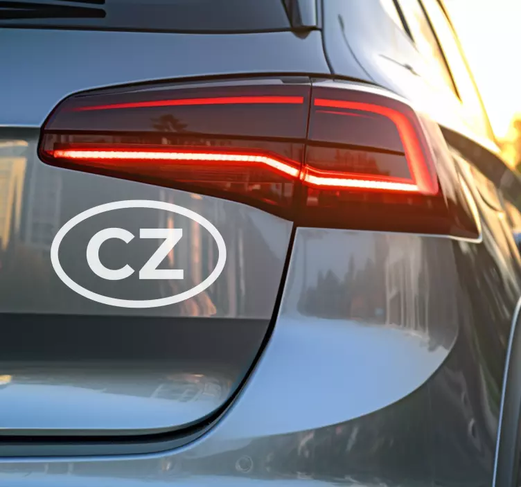 CZ kruhový tvar symbol nálepka na auto - TenStickers