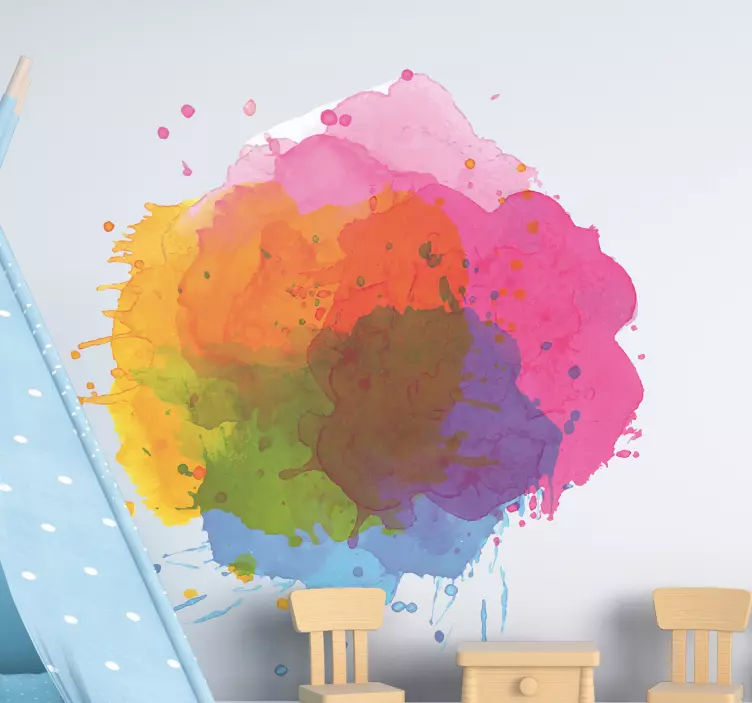 Dekorativní samolepka barevné umělecké stříknutí - TenStickers