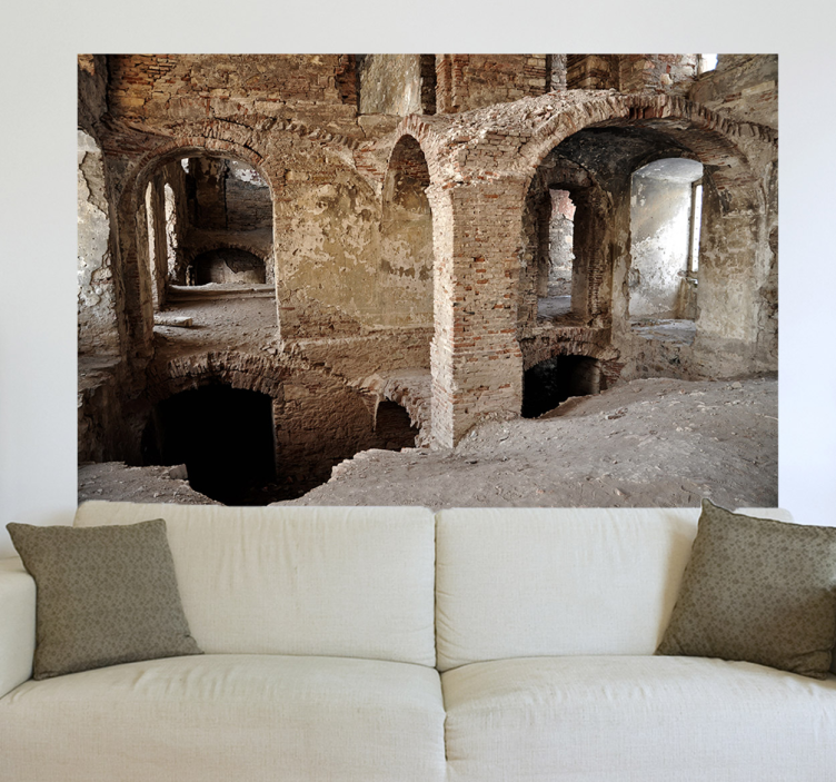 Dekorativní vinyl ruiny samolepka města - TenStickers