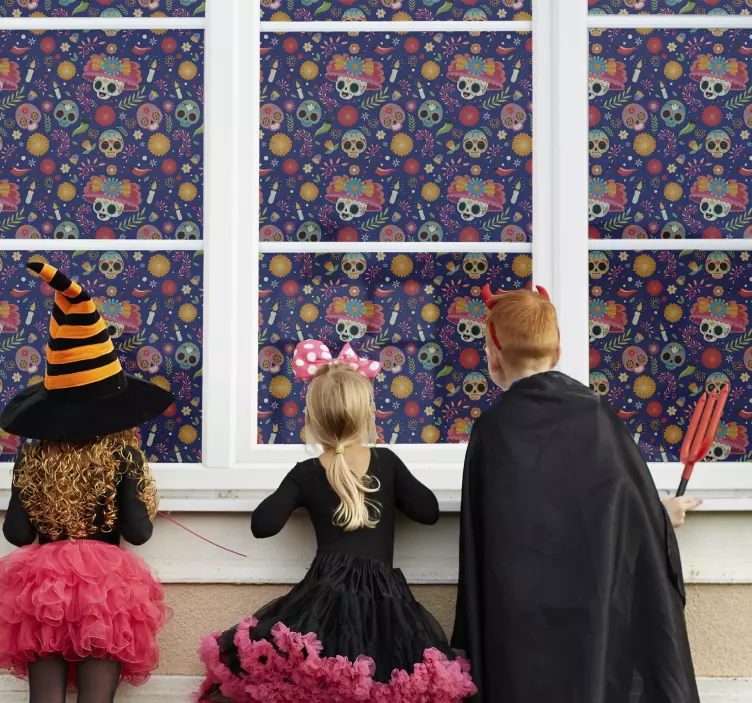 Okenní dekorace pro den mrtvého štítku - TenStickers