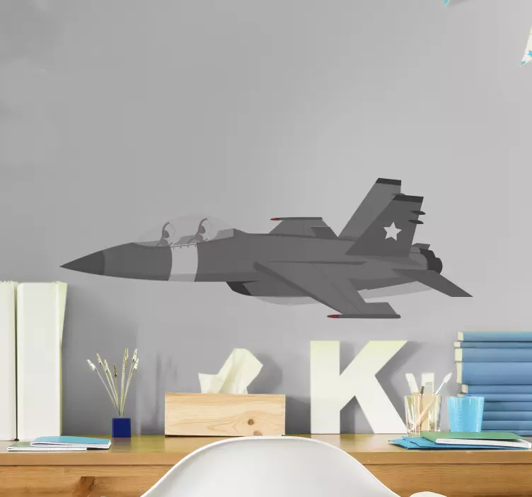 Design stíhačky nálepka motorem - TenStickers