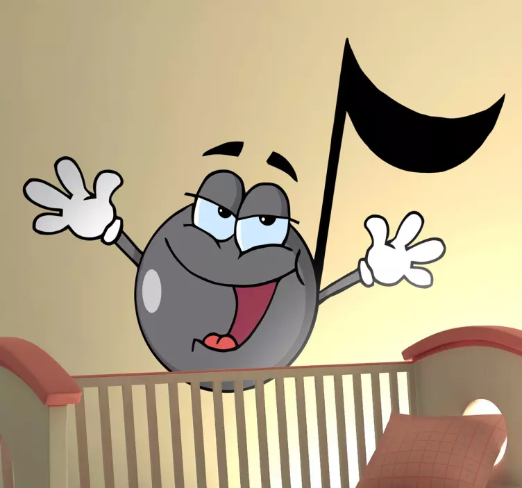 Děti samolepky šťastný hudební nota - TenStickers