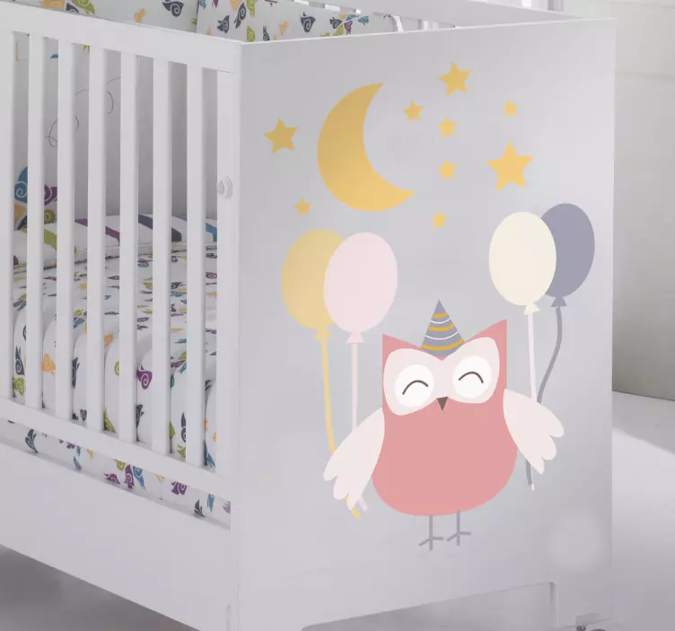 Děti sova párty děti obtisk - TenStickers