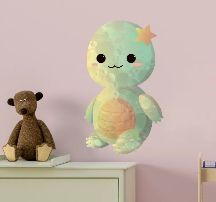 Nálepka dětské želvy kreslení rybí zeď - TenStickers
