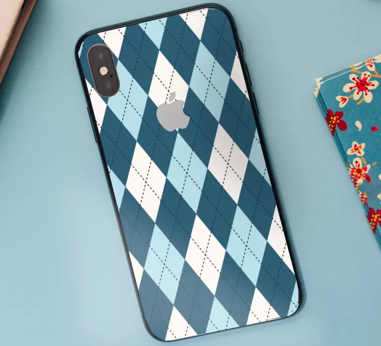 Nálepka pro iphone s modrým vzorem - TenStickers