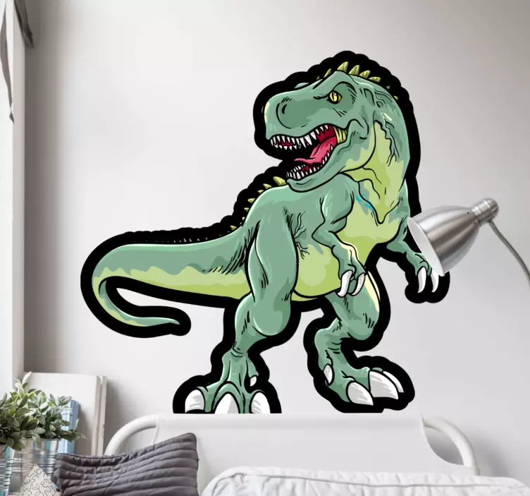 Dinosaurus se samolepkou na zeď s velkými drápy - TenStickers