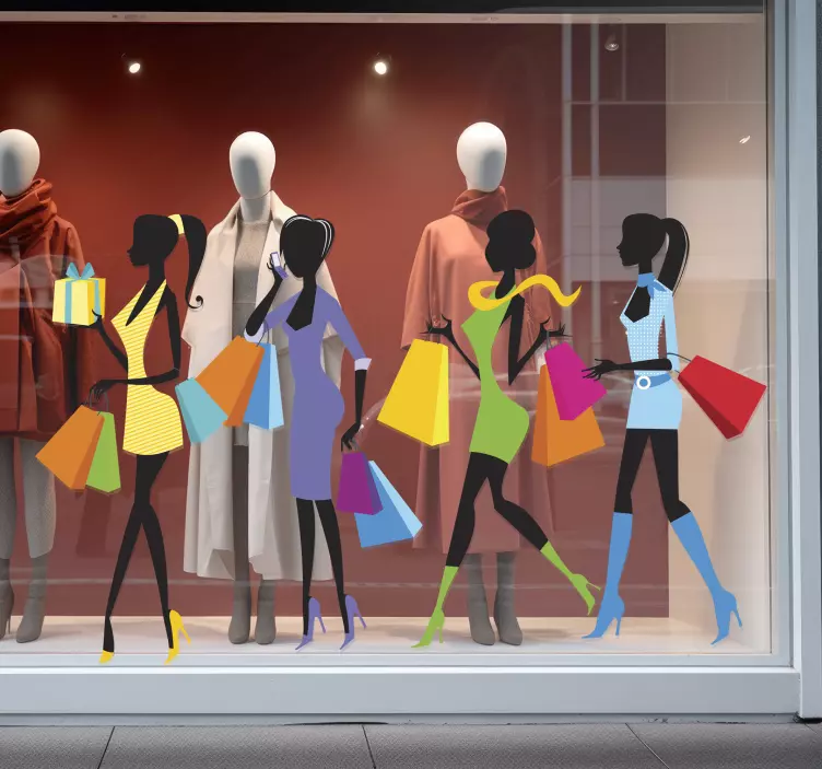 Dívky nákupní nástěnka nálepka - TenStickers