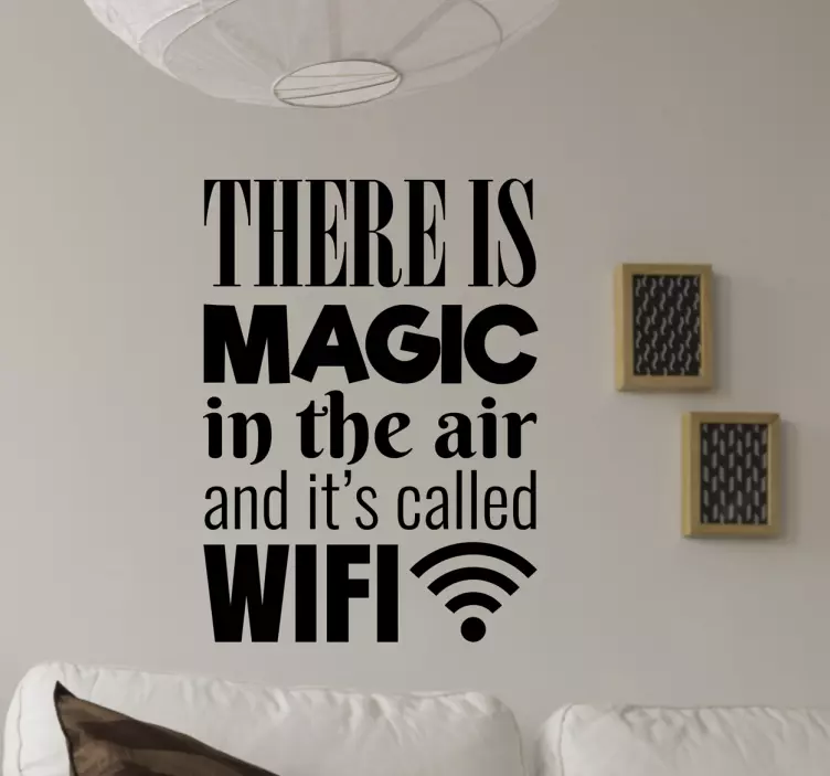 Domácí magie wifi domácí text nálepka na zeď - TenStickers