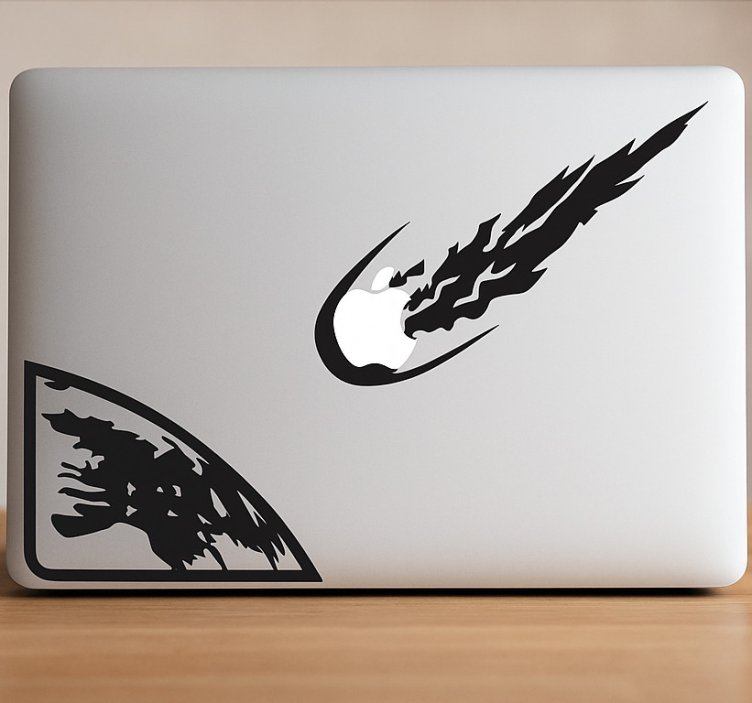 Dopad meteoritu na macbooku Nálepka na laptop - TenStickers