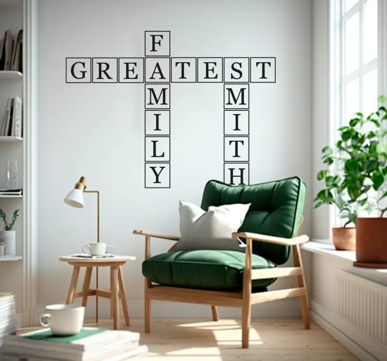 Vlastní nálepka s příjmením bloku písmen - TenStickers