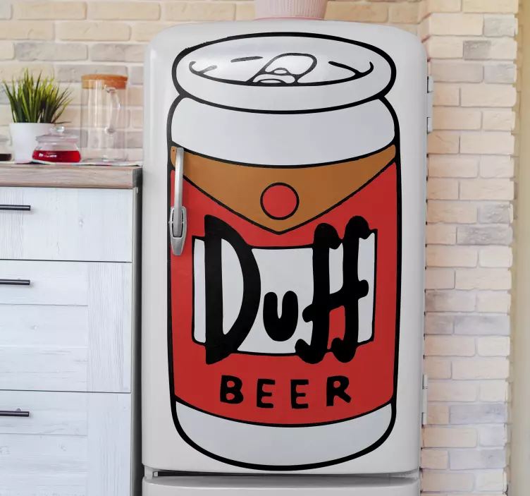 Duff pivo lednička vinyl nálepka - TenStickers