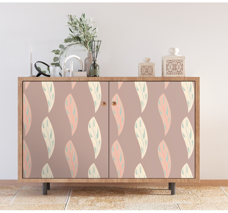 Různé tvary nálepek z růžových listů - TenStickers