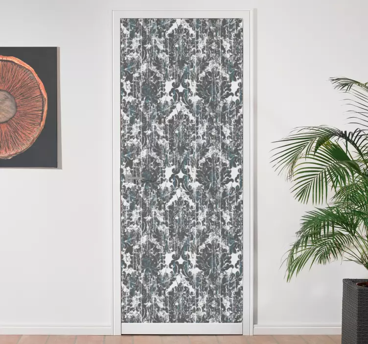 Elegantní květinová kompozice samolepka na dveře - TenStickers