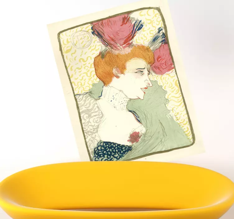 Elegantní portrétní ilustrace samolepka umění - TenStickers