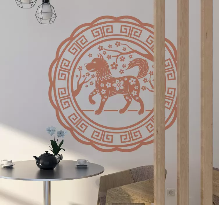 Elegantní psí silueta samolepka - TenStickers