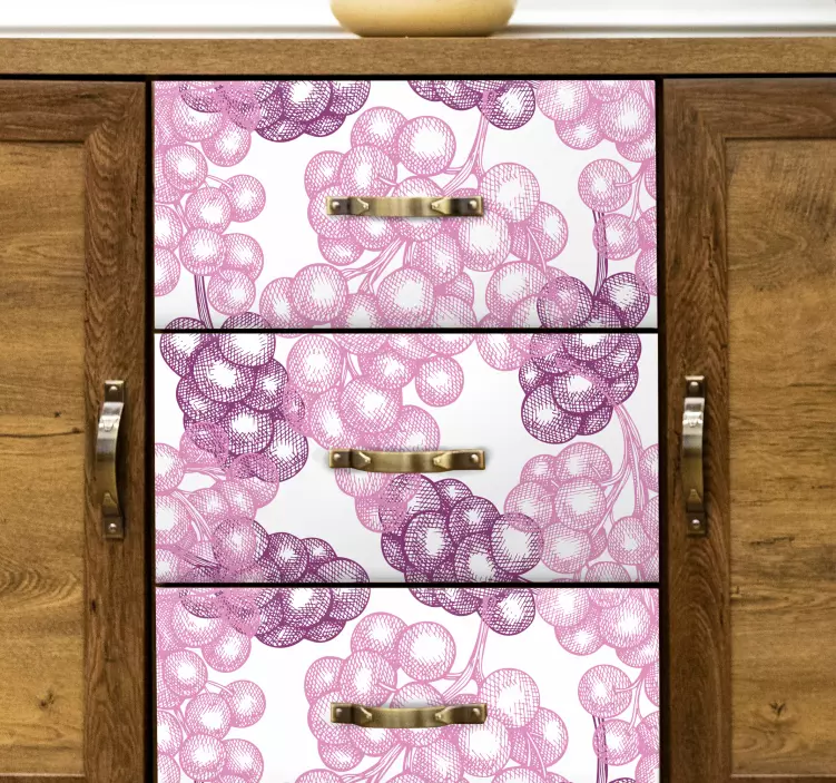 Elegantní vzor vinné révy Zvířecí nálepka - TenStickers