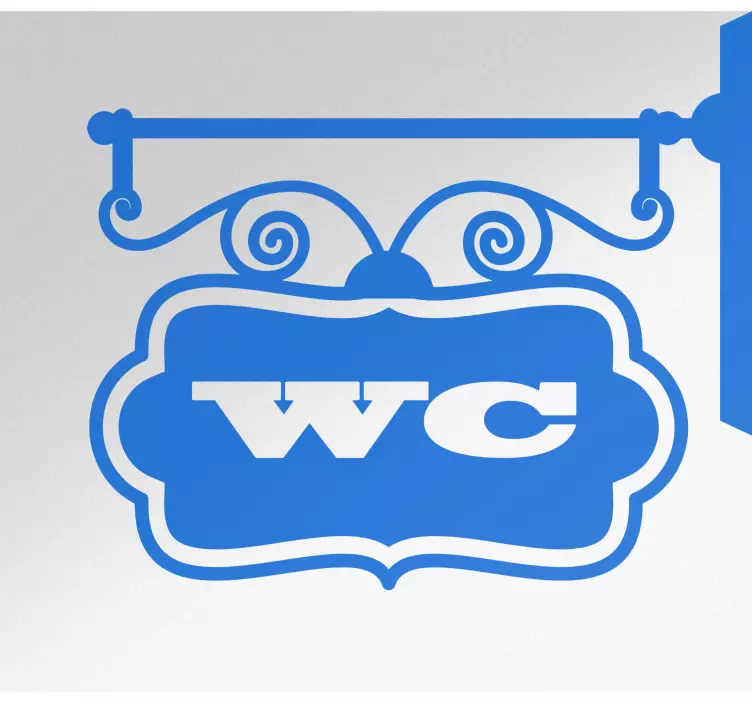 Elegantní wc silueta design potisk dveří - TenStickers