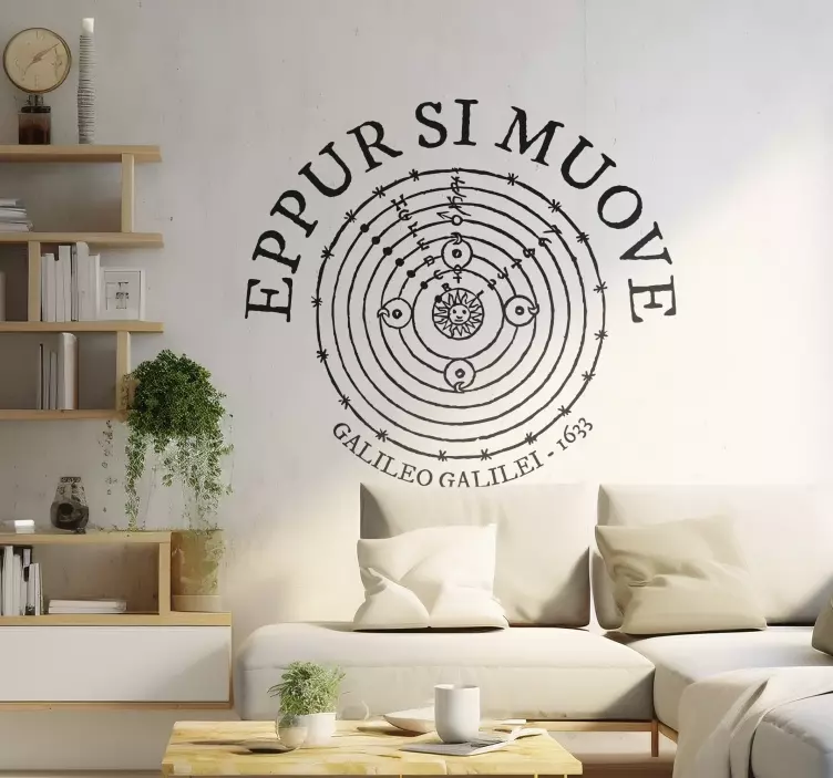 "eppur si muove"A přesto se to pohne. Nálepka - TenStickers
