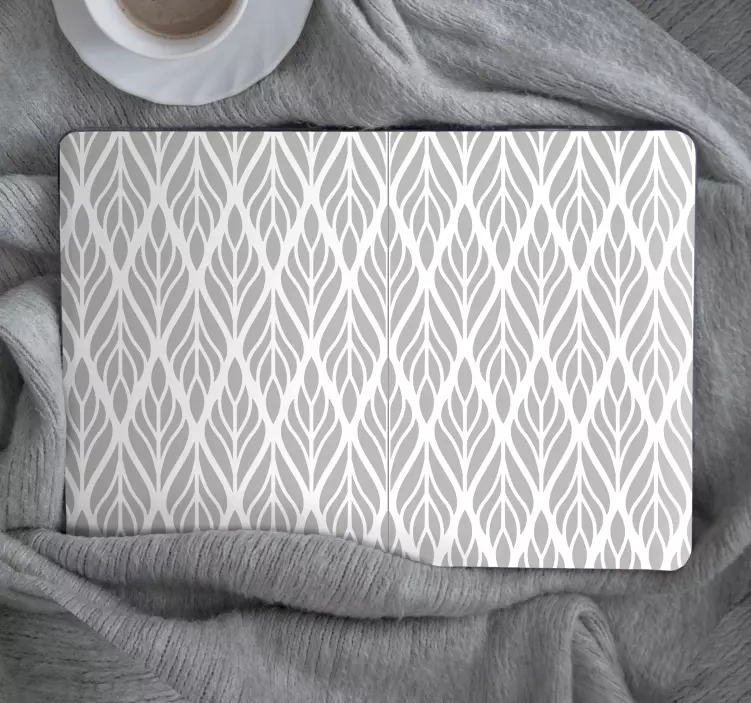 Etnické květinové šedé vzory kůže pro notebooky - TenStickers