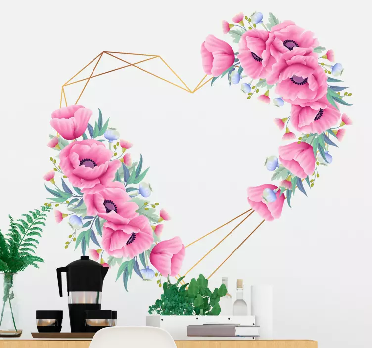 Nálepka eukalyptu květiny srdce láska - TenStickers